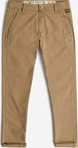 G-STARTapered Chino hlače 'Kate' - smeđa boja: prednji dio