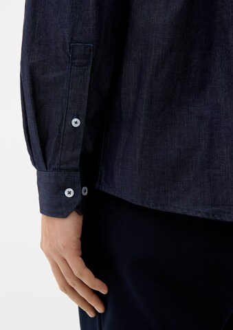 s.Oliver Regular fit Button Up Shirt in Blue