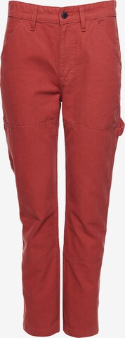 Superdry Regular Pants 'Carpenter' in Red: front