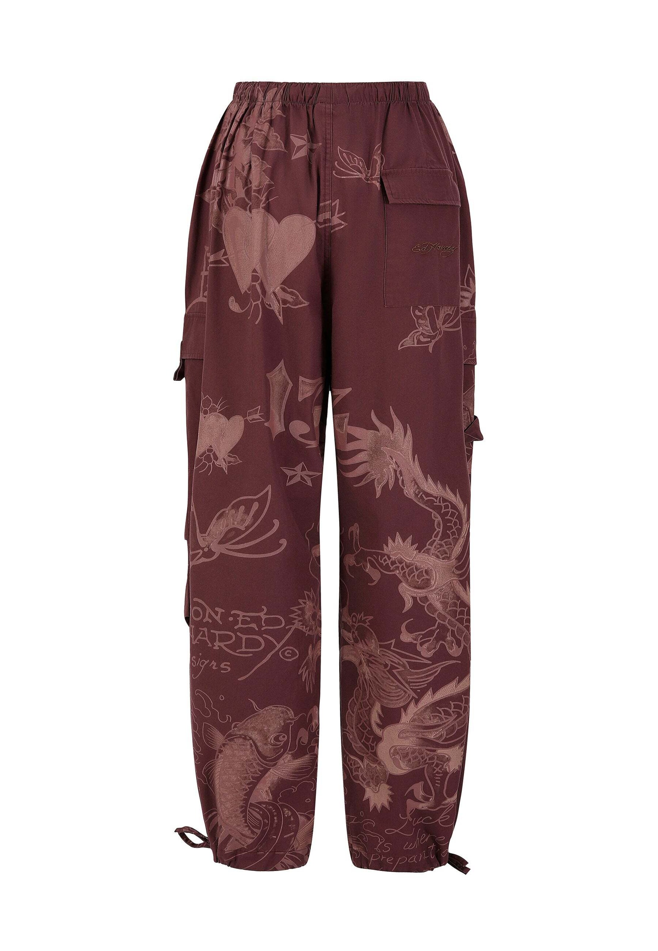 Ed Hardy Loosefit Παντελόνι cargo 'Don' σε λιλά