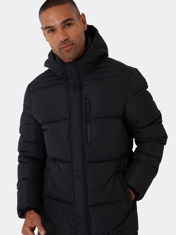 Threadbare Mantel 'Strike' in Schwarz