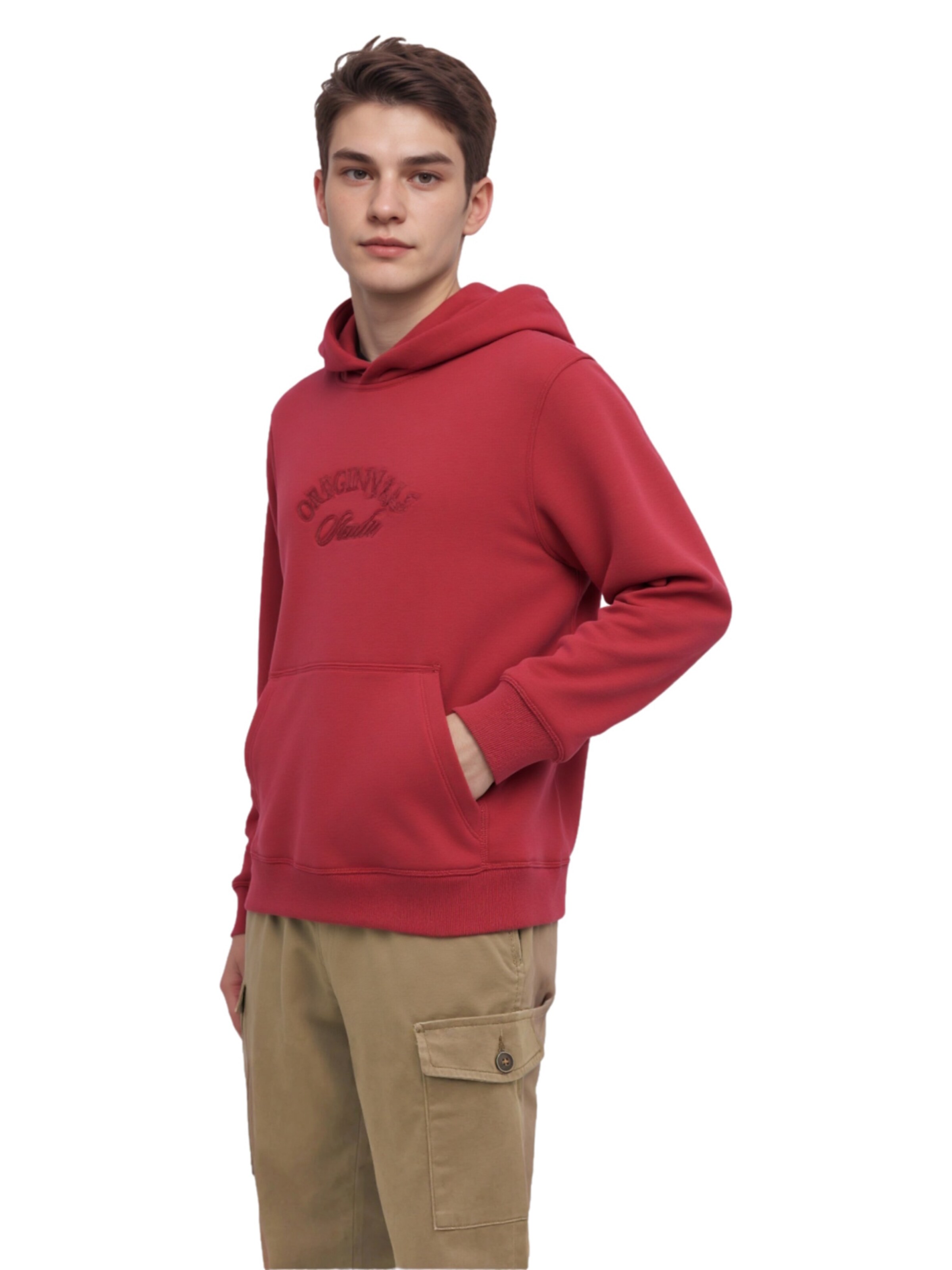 Sweat 'Bleecker Branding' Jack & Jones Junior en rouge