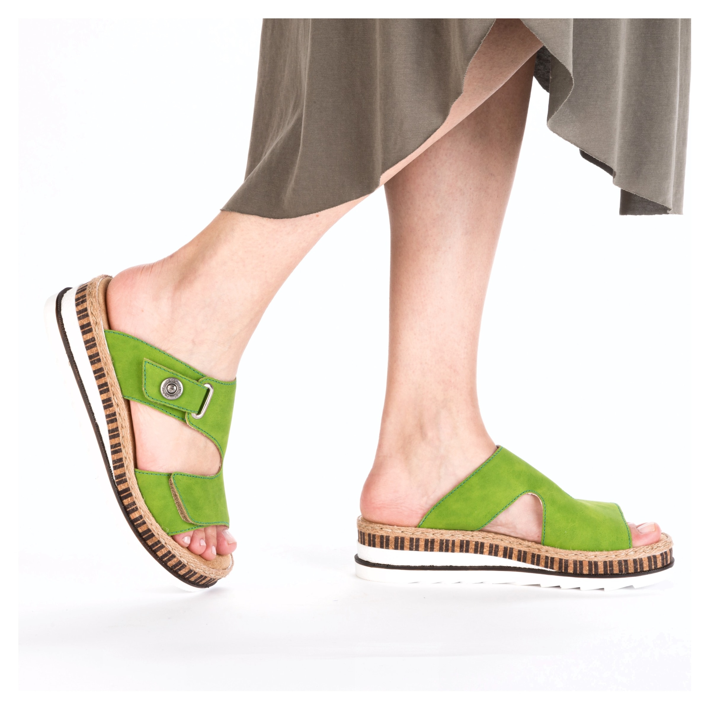 Mule Rieker en vert : devant