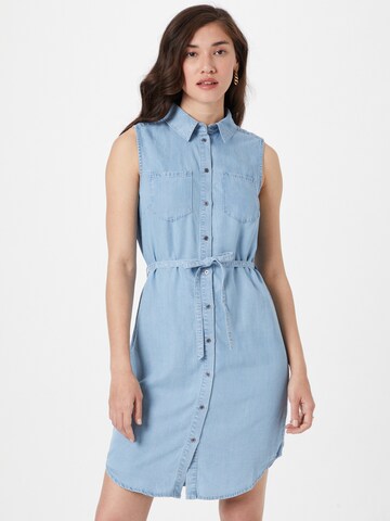 Robe-chemise 'CLAIRE' ONLY en bleu : devant