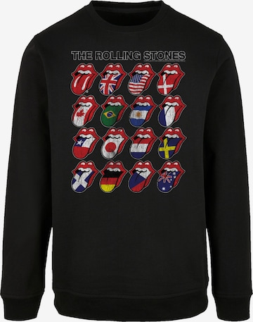 F4NT4STIC Sweatshirt 'The Rolling Stones Voodoo Lounge Tongues' in Black: front