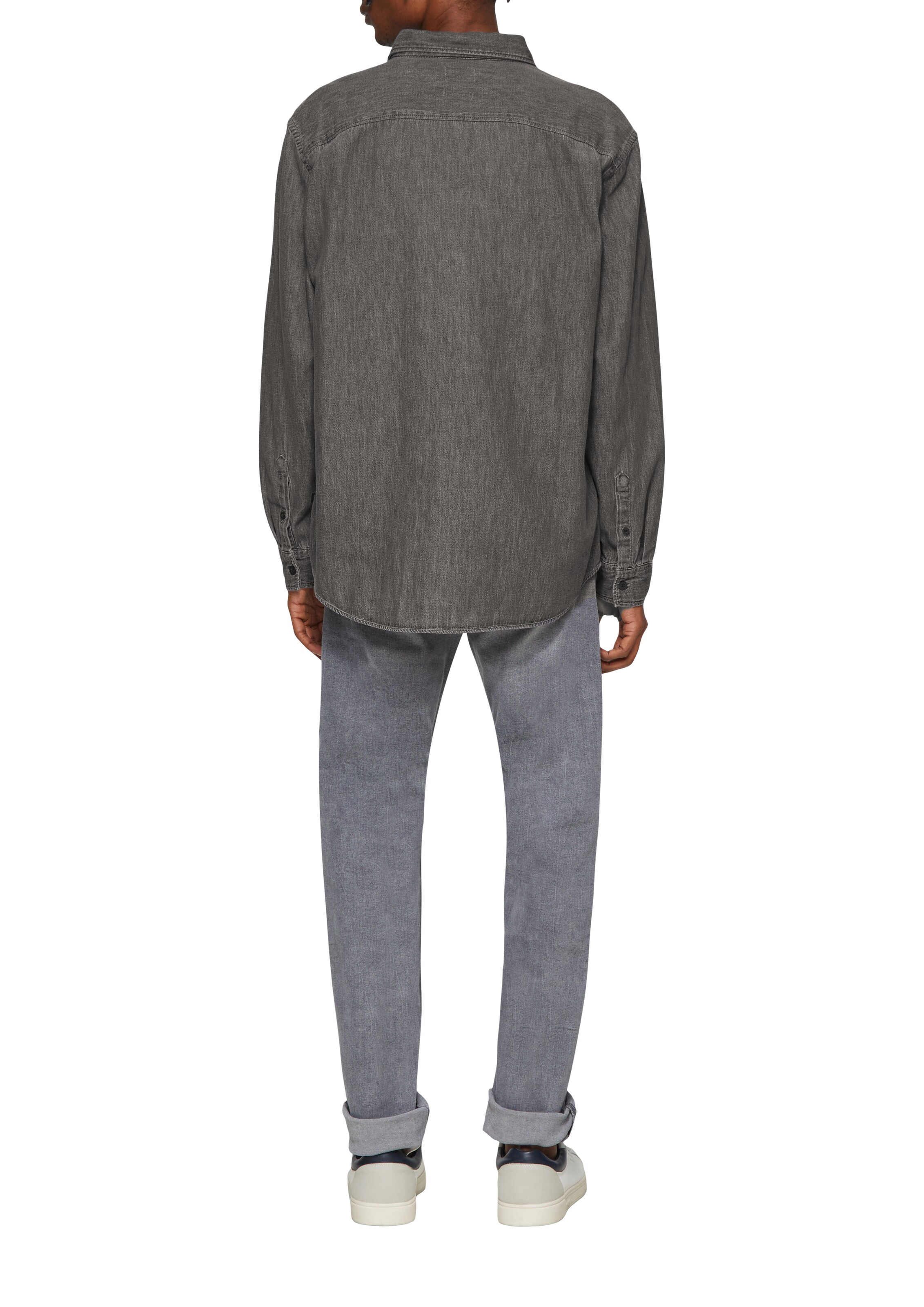 QS Regular Fit Hemd in Grau