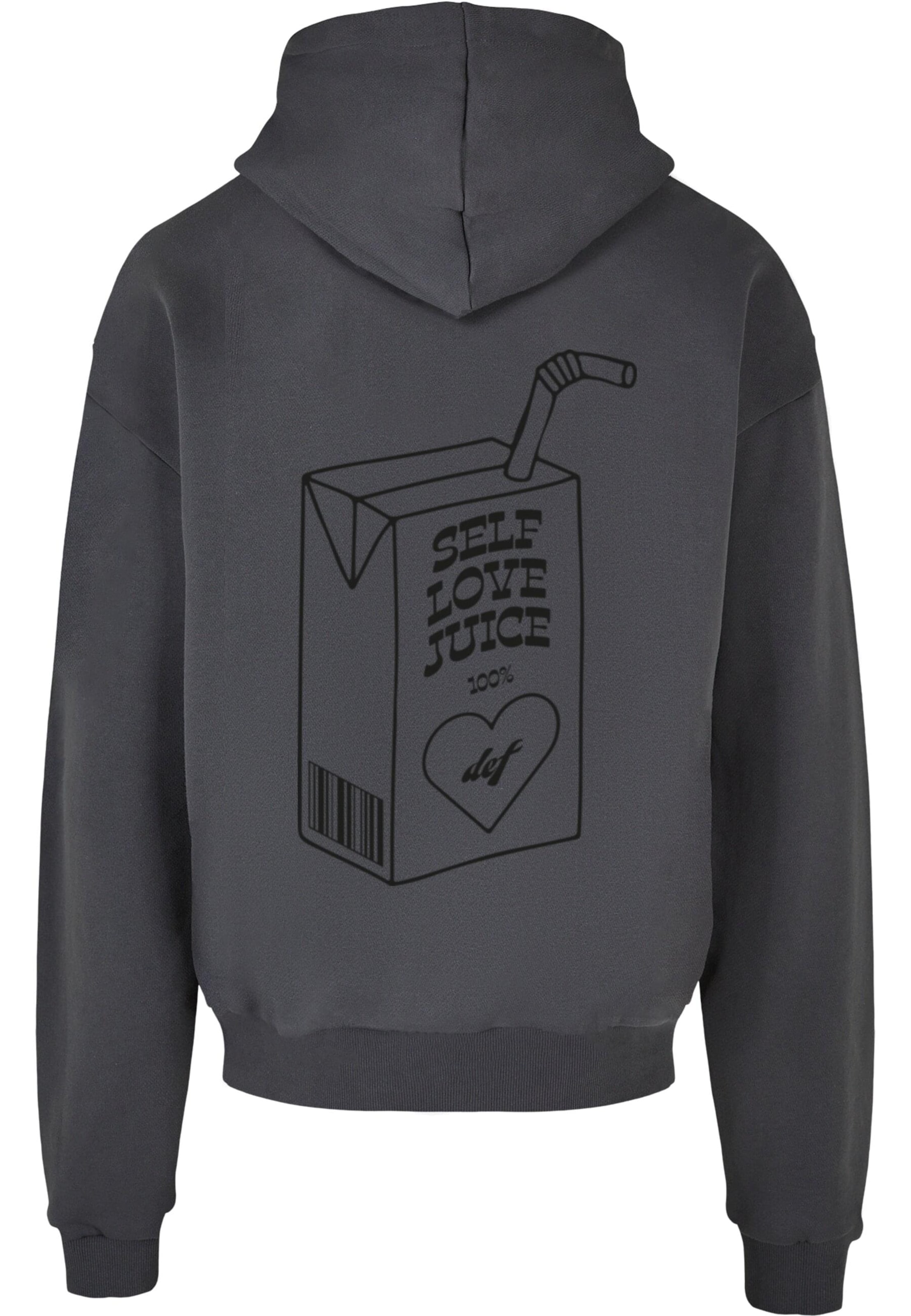 DEF Mikina 'Drink' – šedá: přední strana