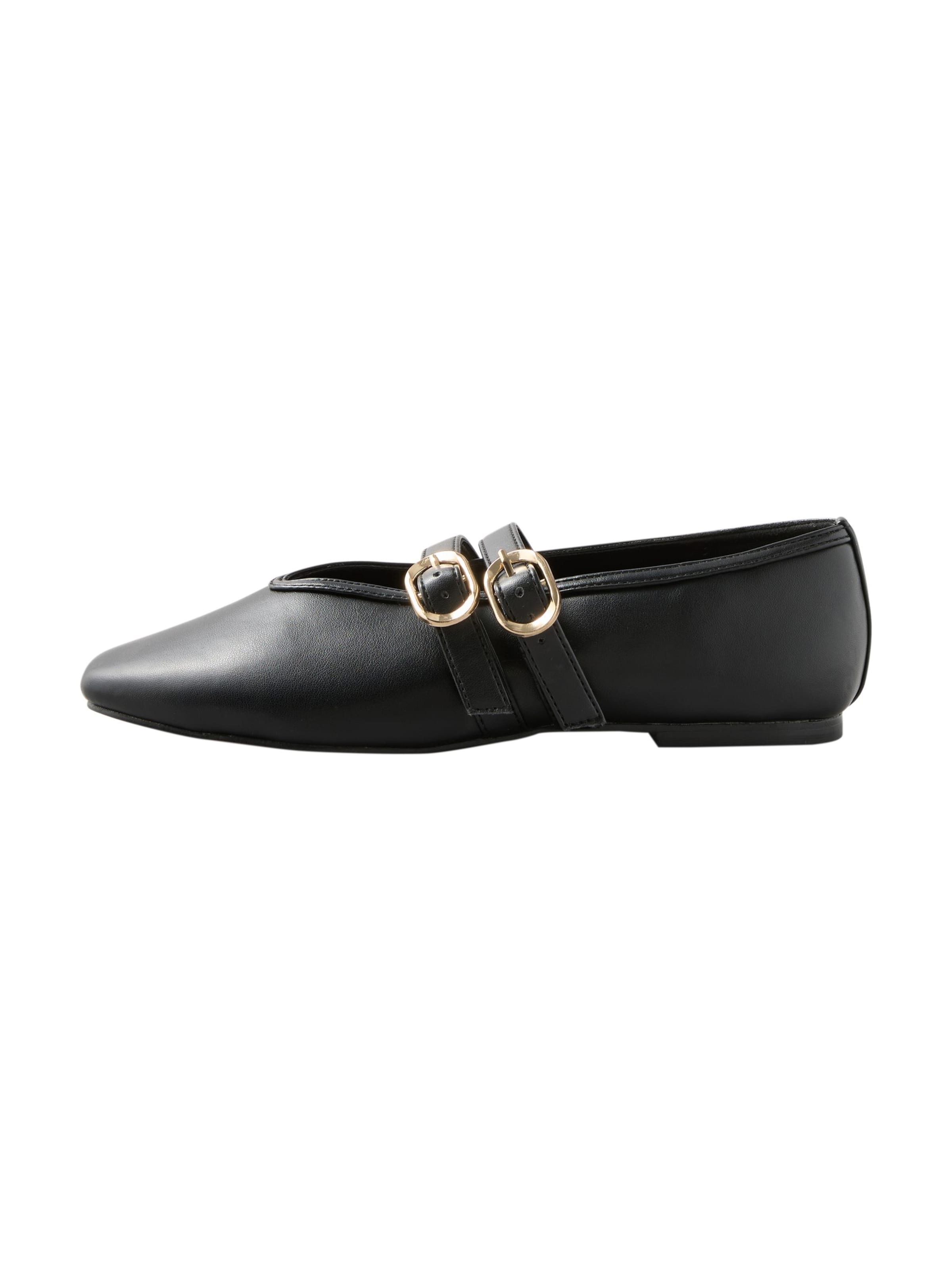 Ballerina con cinturino di love & roses in nero: frontale