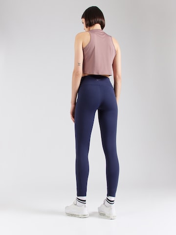 NIKE Skinny Workout Pants 'ONE' in Blue