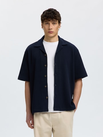 Chemise SELECTED en bleu : devant