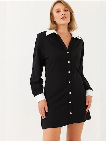 Bianco Lucci Blousejurk in Zwart: voorkant