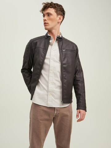 JACK & JONES Regular fit Between-Season Jacket 'Rocky' in Brown: front