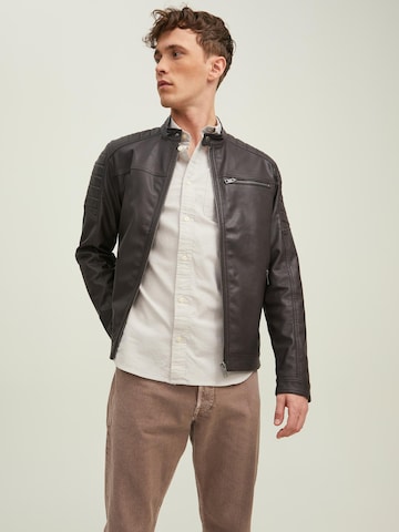 JACK & JONES Regular fit Between-Season Jacket 'Rocky' in Brown: front