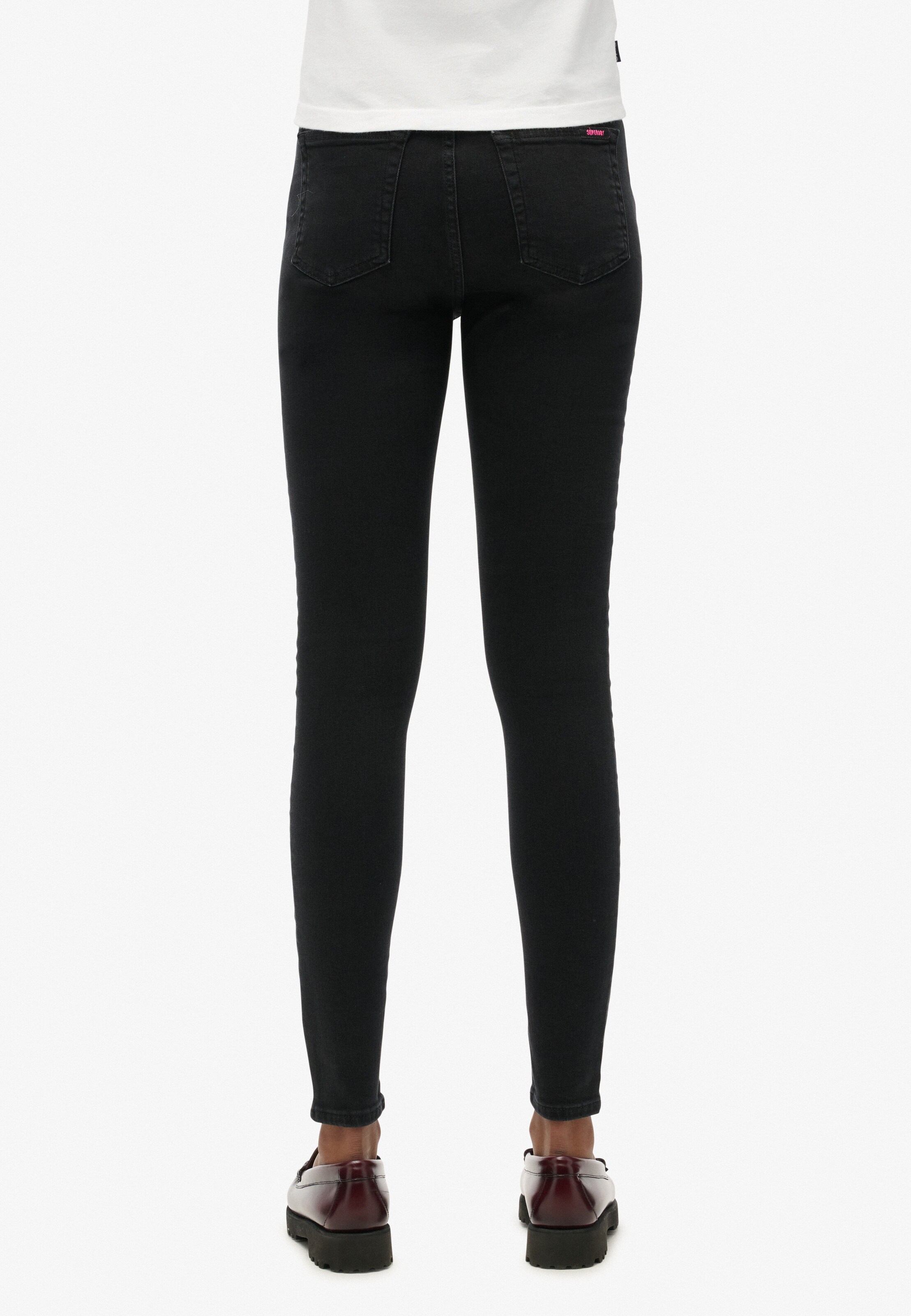 Superdry Skinny Jeans in Zwart: voorkant