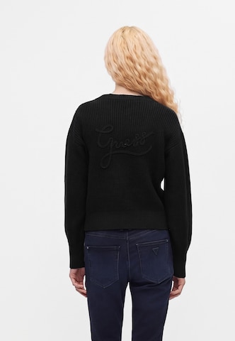 GUESS Strickjacke 'FAITH' in Schwarz: Vorderseite