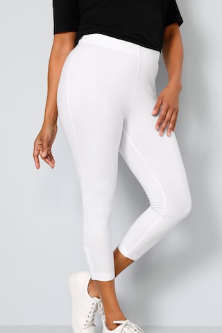 MIAMODA Skinny Leggings in White: front