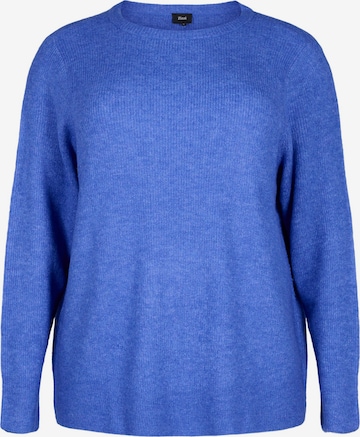 Zizzi Sweater 'CAMAYA' in Blue: front