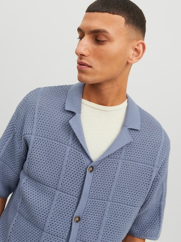 JACK & JONES Regular fit Knit Cardigan 'VISION' in Blue