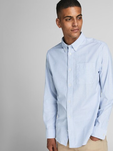 JACK & JONES Regular Fit Hemd 'BROOK' in Blau