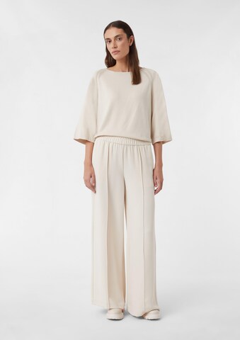 COMMA Wide leg Pleat-front trousers in Beige