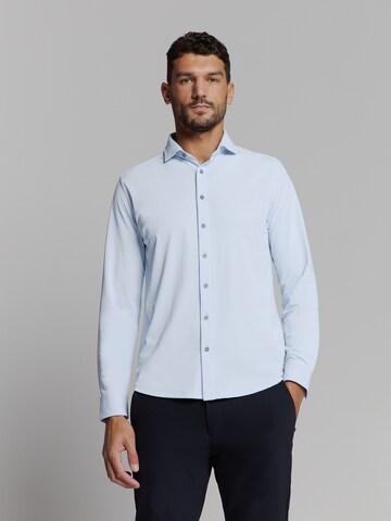 No Excess Regular fit Overhemd in Blauw: voorkant