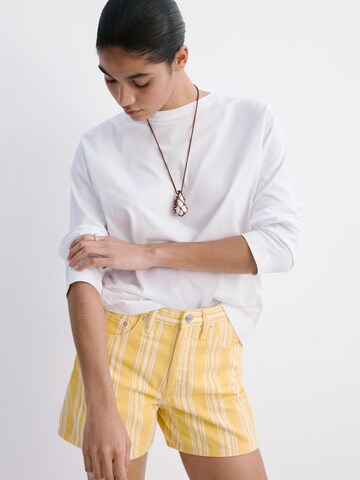MANGO Regular Shorts 'CORRETTO' in Gelb
