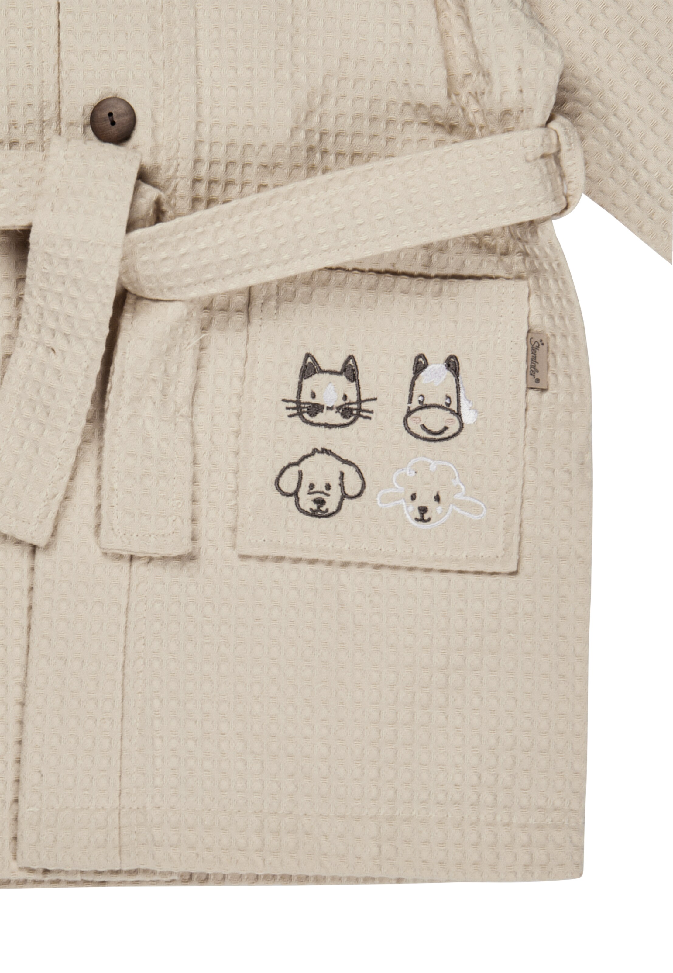 STERNTALER Bathrobe 'BAUERNHOF' in Beige