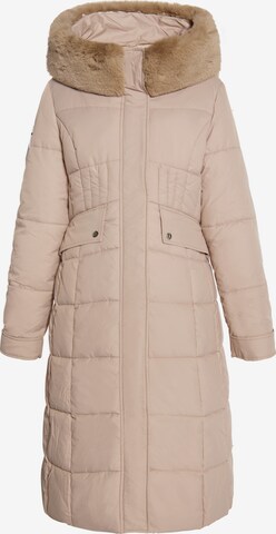 faina Wintermantel in Beige: voorkant