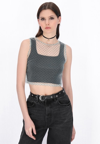 myMo ROCKS Top 'Rock' in Blauw: voorkant