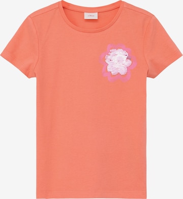 T-Shirt s.Oliver en orange : devant