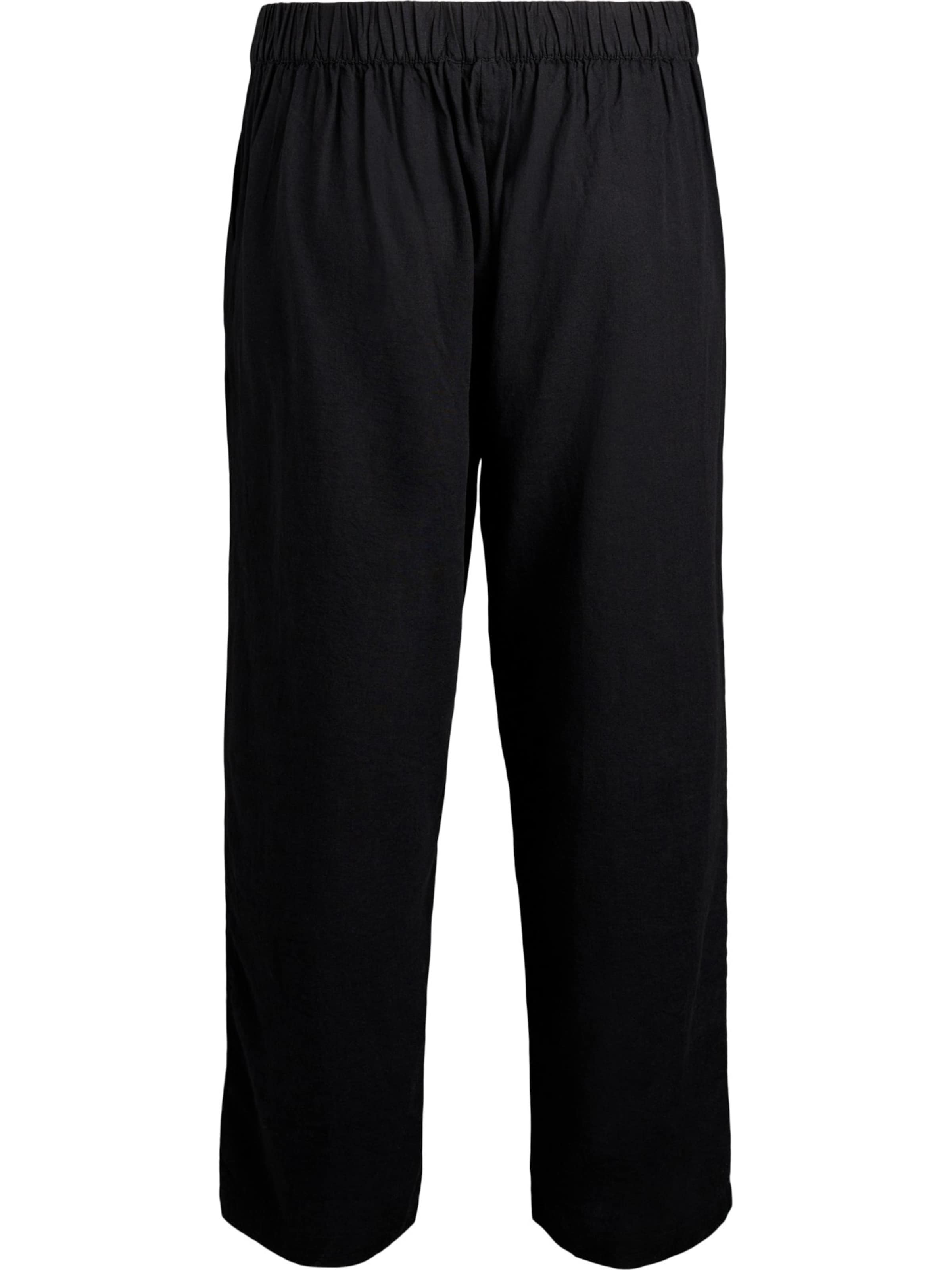 Zizzi Loosefit Παντελόνι 'VLina' σε μαύρο