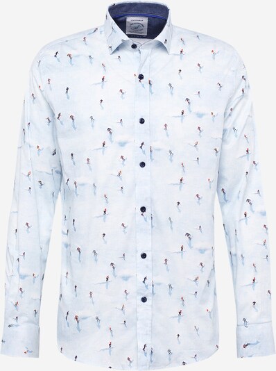A Fish named Fred Button Up Shirt in Light blue / Yellow / Red / Black, Item view