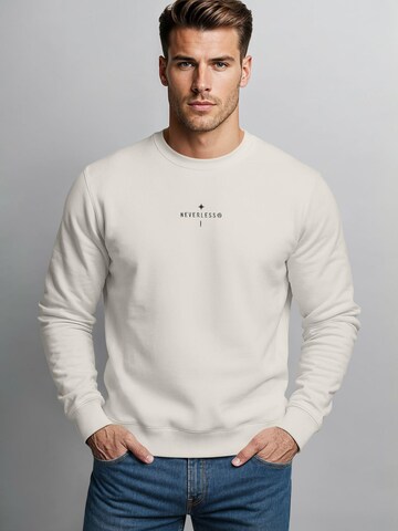 Neverless Sweatshirt 'Kompass Outdoor' in Beige: front