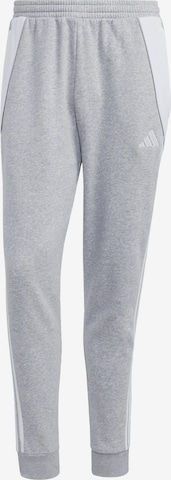 Effilé Pantalon de sport 'Tiro 24' ADIDAS PERFORMANCE en gris : devant