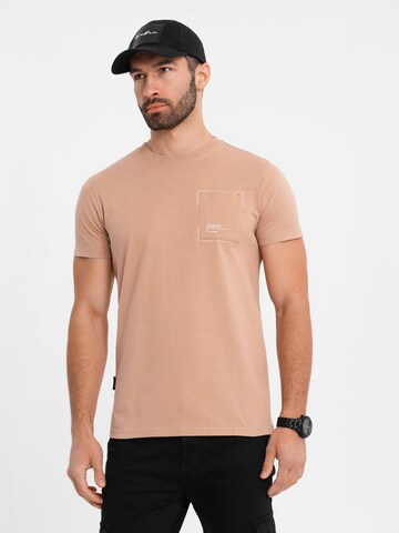 Ombre Shirt in Beige: voorkant