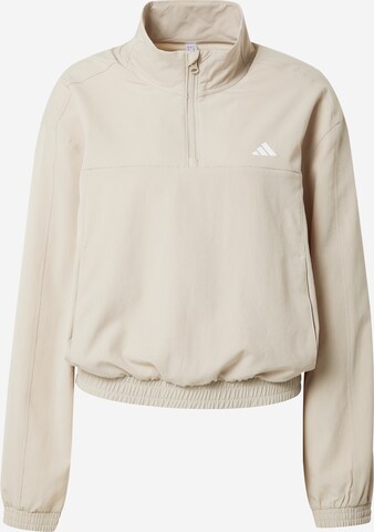 ADIDAS PERFORMANCE Sportsweatshirt 'Train Essentials' in Beige: predná strana