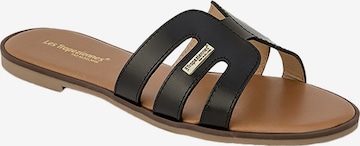 Les Tropéziennes Sandaal 'Ledersandalen von Les Hamigos' in Zwart: voorkant