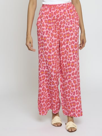 Lilavie Wide leg Pants 'Patriciaa' in Pink: front