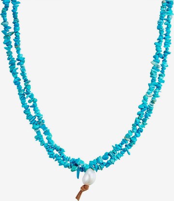 Valero Pearls Necklace in Blue