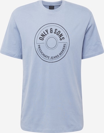 T-Shirt 'Lamer' Only & Sons en bleu : devant