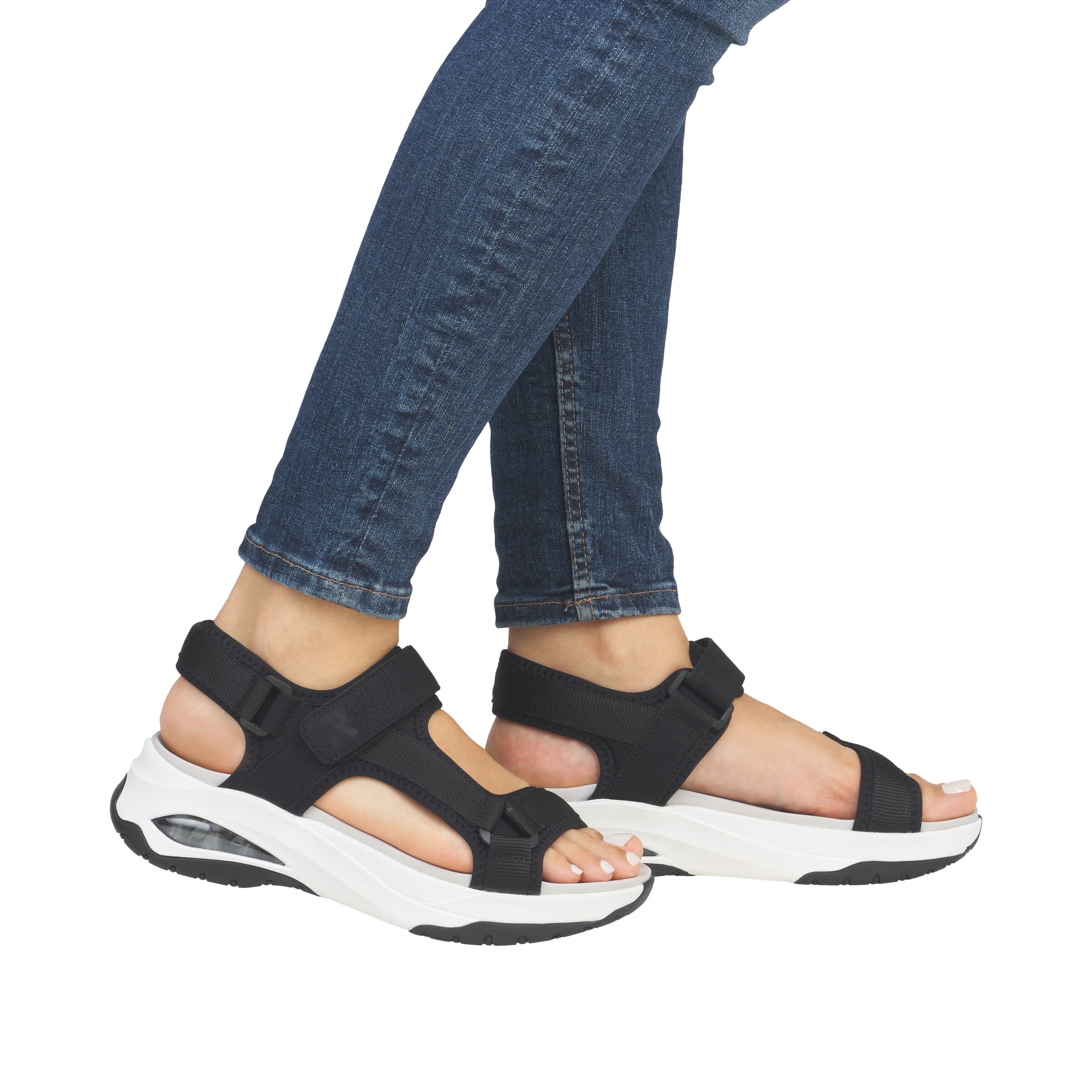 Rieker Sport Hiking Sandals in Black