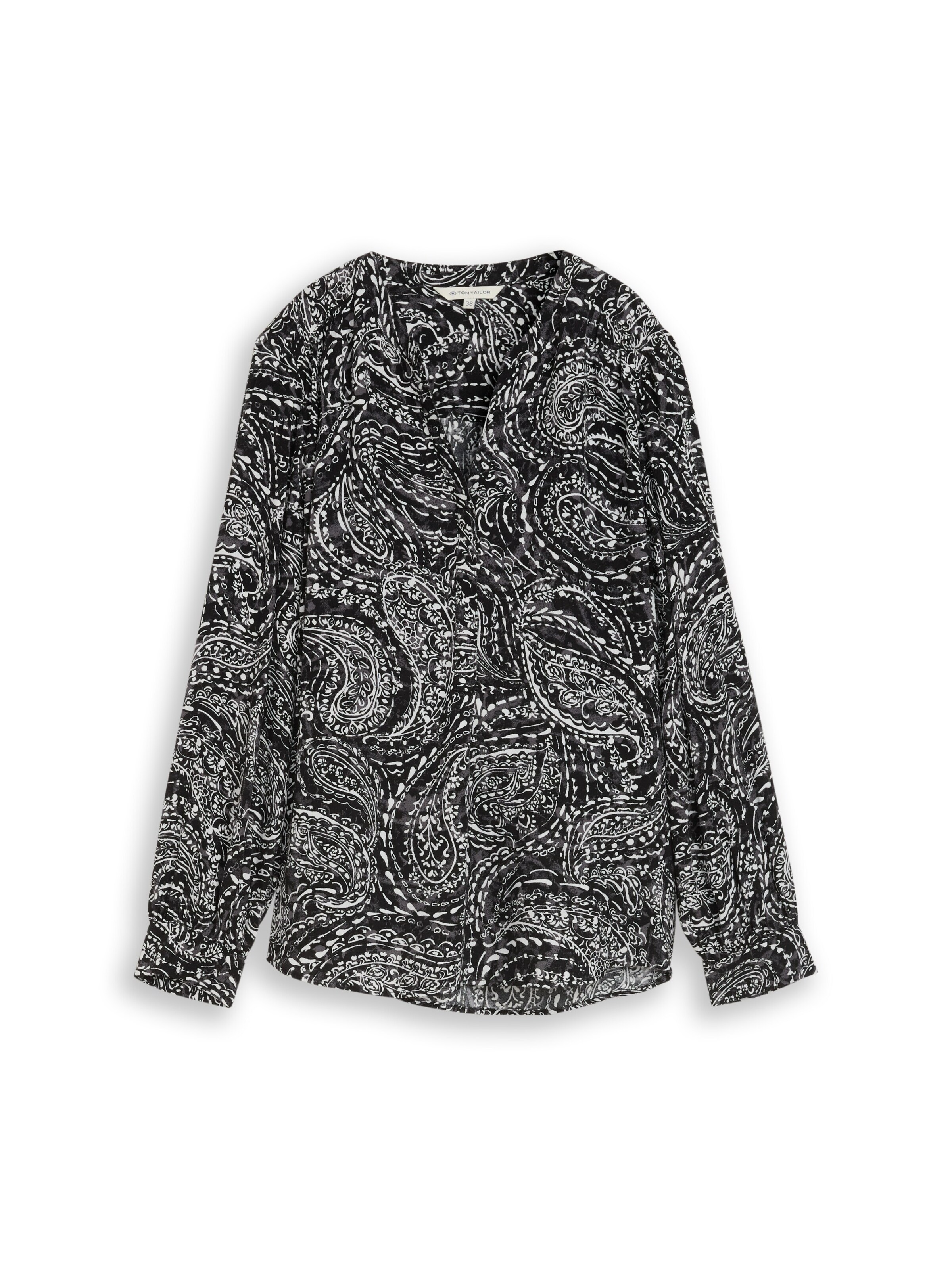 TOM TAILOR Blouse in Zwart: voorkant