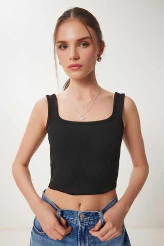 Tops en tricot Happiness İstanbul en noir