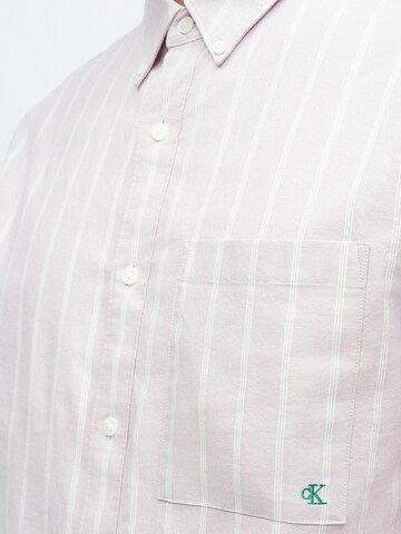 Calvin Klein Jeans Regular fit Button Up Shirt in Pink