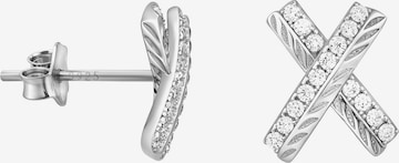 Sofia Milani Earrings 'X' in Silver: front