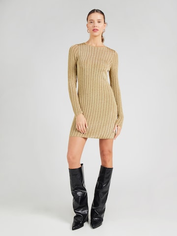 & Other Stories Úpletové šaty – béžová: přední strana