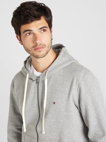 TOMMY HILFIGER Sweat jacket 'Essential' in Grey