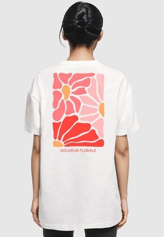 T-shirt 'Douceur Florale' Merchcode en blanc : devant