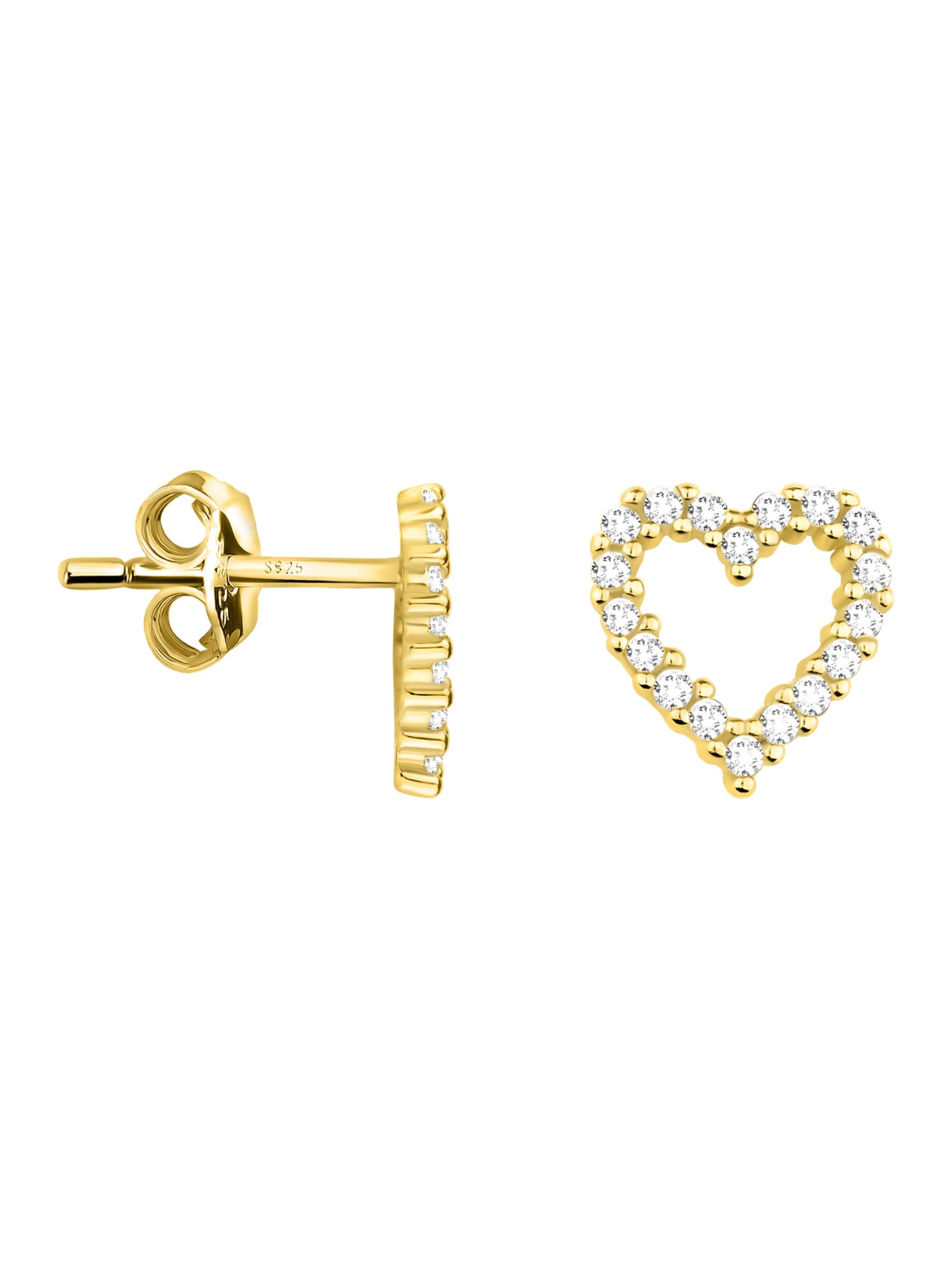 Sofia Milani Earrings 'Heart' in Gold: front