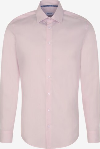 Coupe slim Chemise business 'SMART ESSENTIALS' SEIDENSTICKER en rose : devant